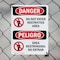 Signmission Do Not Enter High Voltage Bilingual Danger Sign, Plastic, 7in W x 10in L, 2PK OS-2PACK-DS-P-710-VS-1134 - alternate 7